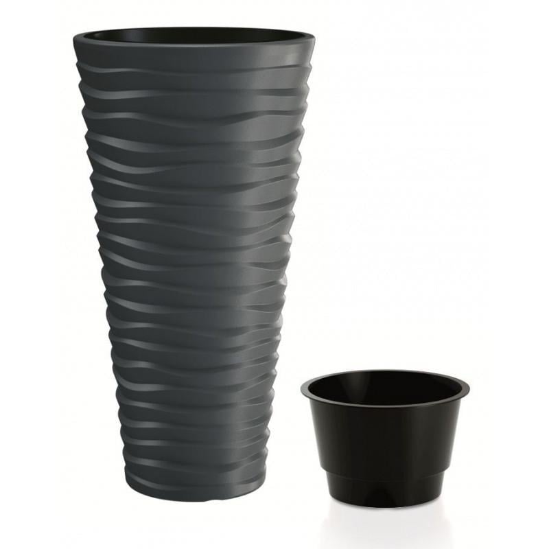 Горшок для цветов Prosperplast Sand Slim 40 см Антрацит (DPSA400-S433)