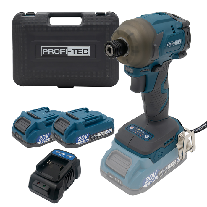 Аккумуляторный импульсный шуруповерт PROFI-TEC PPID2620 POWERLine 2хPT2020VX 2.0 А/ч и зарядное устройство (007132) Аккумуляторный импульсный шуруповерт PROFI-TEC PPID2620 POWERLine 2хPT2020VX 2.0 А/ч и зарядное устройство (007132)