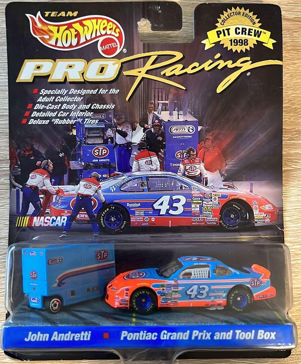 Іграшкові машинки Hot Wheels Pontiac Grand Prix & Tool Box John Andretti №43 STP 1998 Pro Racing Pit Crew NASCAR (19123)
