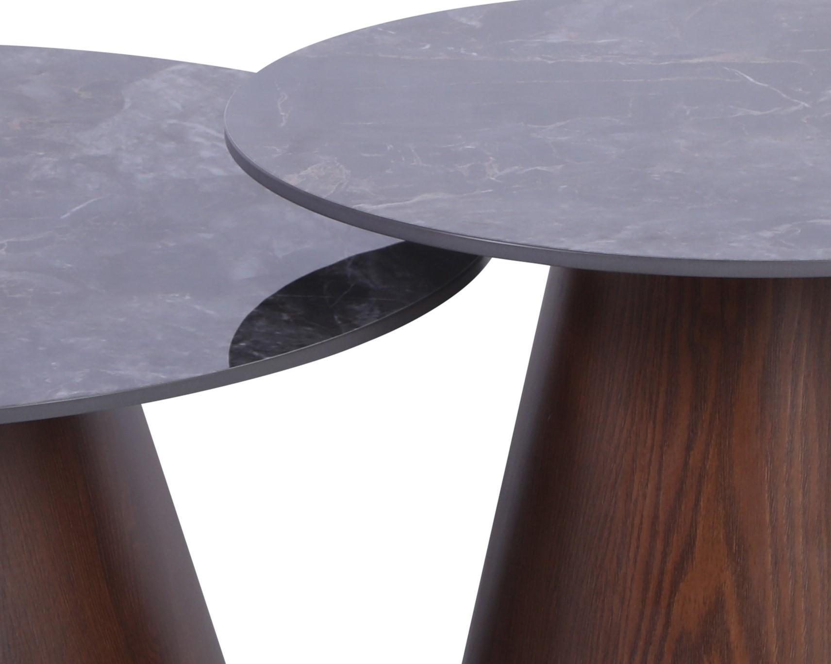 Журнальный столик Intarsio VIRGINIA B 60x43,5 см Черный глянец/Коричневый матовый (23550428) - фото 4 Журнальный столик Intarsio VIRGINIA B 60x43,5 см Черный глянец/Коричневый матовый (23550428) - фото 4