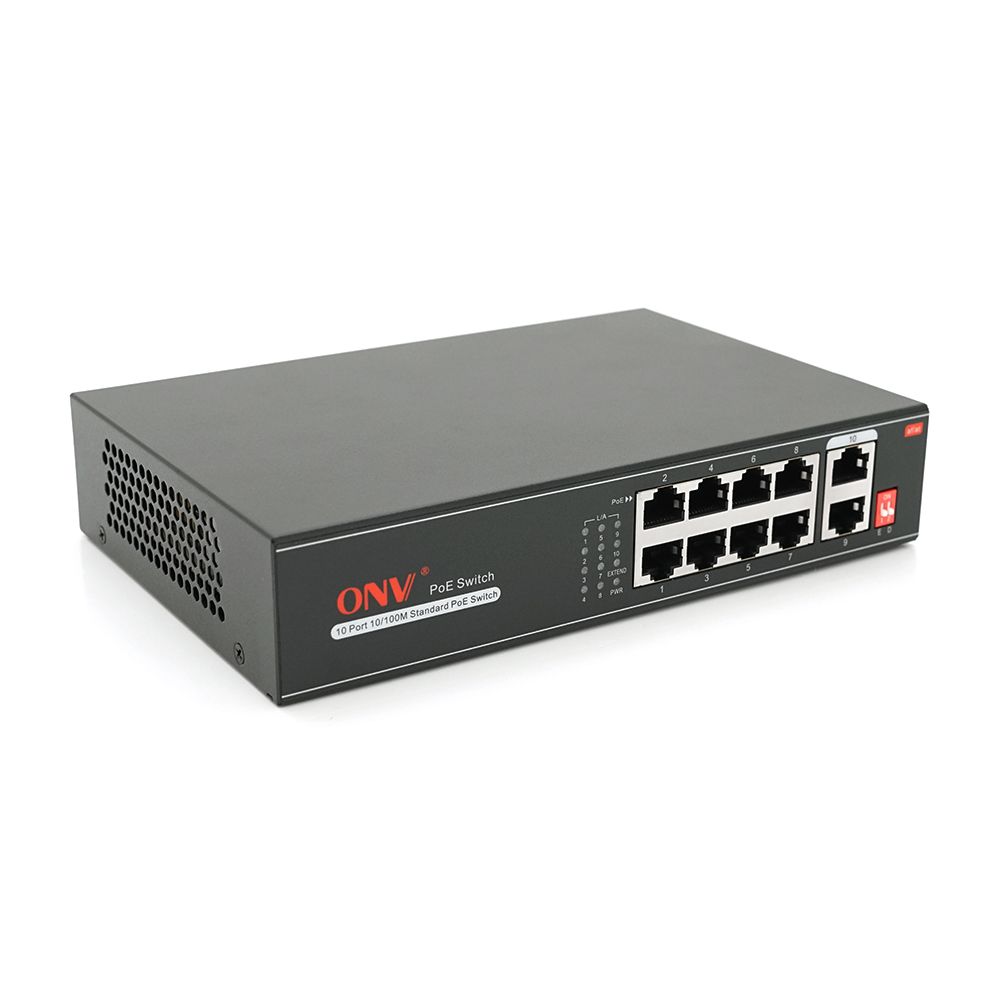 Коммутатор ONV-H1108PLD PoE 8 портовый 100 Мбит с автоперезапуском (27282)