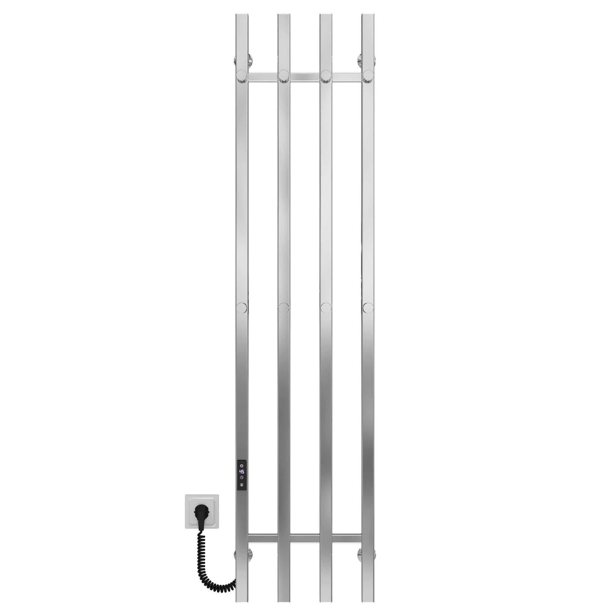 Полотенцесушитель электрический Deffi Split П4 JD04 левое подключение нержавеющая сталь 300х1400 мм Хром (A.SP.140.30.4.E.C.L.2)