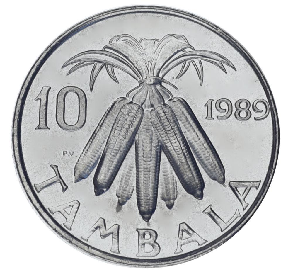 Коллекционная монета Малави 10 тамбал 1989 UNC (М17322)