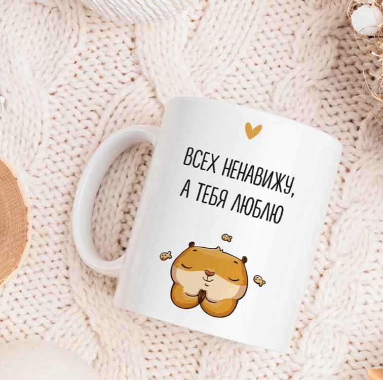 Кружка "Всех ненавижу а тебя люблю" Кружка "Всех ненавижу а тебя люблю"