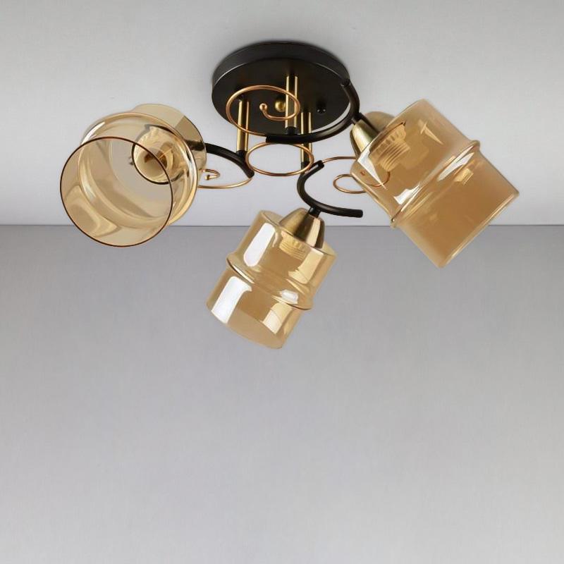 Люстра стельова Light House SH-18178/3 450х450х240 мм Чорний/Бурштиновий Люстра стельова Light House SH-18178/3 450х450х240 мм Чорний/Бурштиновий