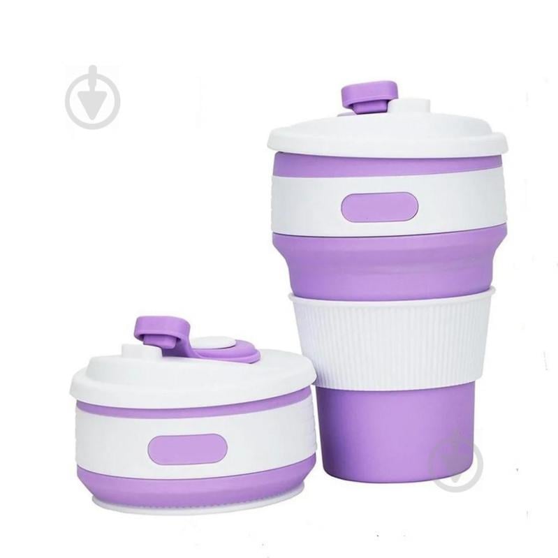 Стакан раскладной силиконовый COLLAPSIBLE Coffee Cup 350 ml Фиолетовый (101045PU)