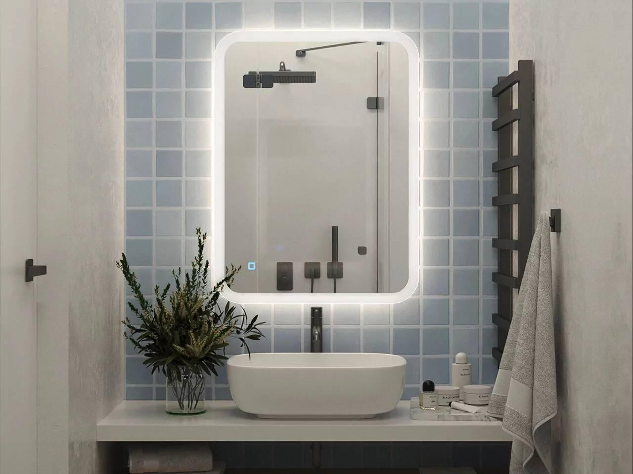 Зеркало в ванную с подсветкой LED Mirror Антигуа 90х60 см