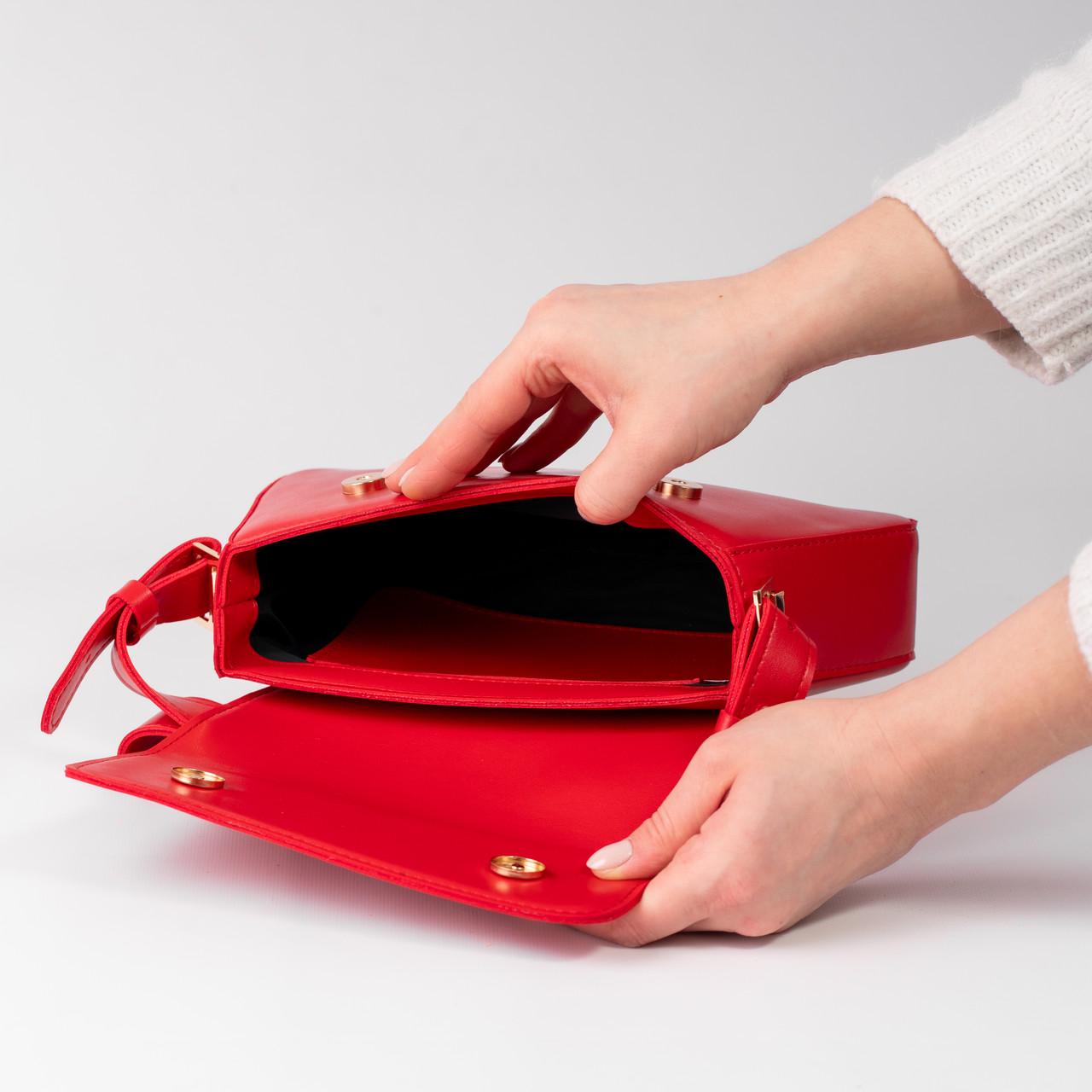 Сумка женская багет XENIA № 26-24 Красный - фото 4 Сумка женская багет XENIA № 26-24 Красный - фото 4