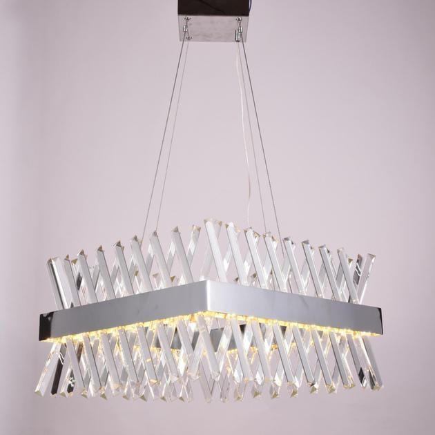 LED-люстра подвесная Sirius с хрустальным плафоном 3000К IP20 Ш 5011/500х500 CR 70W Хром (28687034)