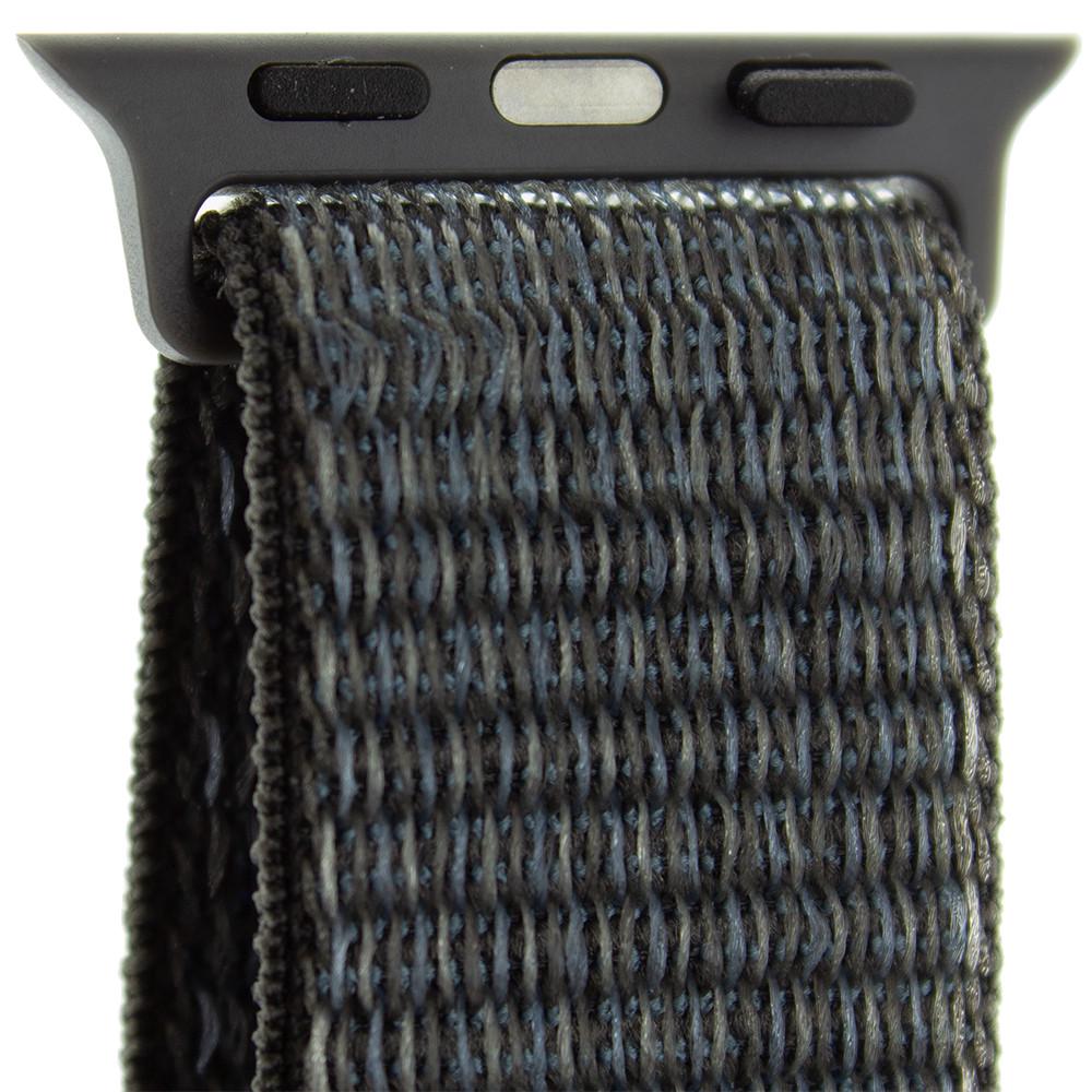 Ремінець нейлоновий Sport Loop Band для Apple Watch 42/44/45 мм Series SE/7/6/5/4/3/2/1 №22 Reflector Black - фото 3