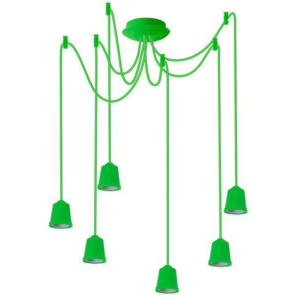 Підвісний світильник ERKA 626 стельовий 6xЕ27 2 м Салатовий (27551923)