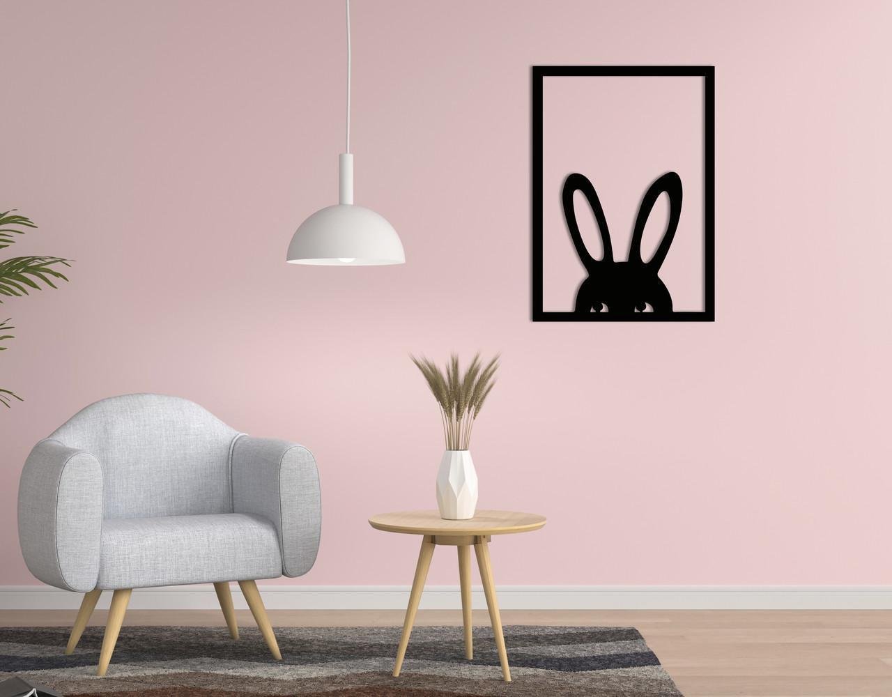 Декоративное панно на стену Upwood Decor Bunny 35х25 см Black (1569789497)