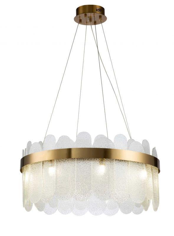 Люстра Svlight подвесная с белыми стеклами на 8 лампочек Y002-D600 WT (1664723553)