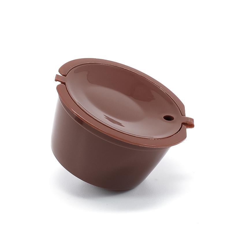 Многоразовая кофейная капсула для Nescafe Dolce Gusto/Nespresso 1 шт. с фильтром экологическая Коричневый - фото 2
