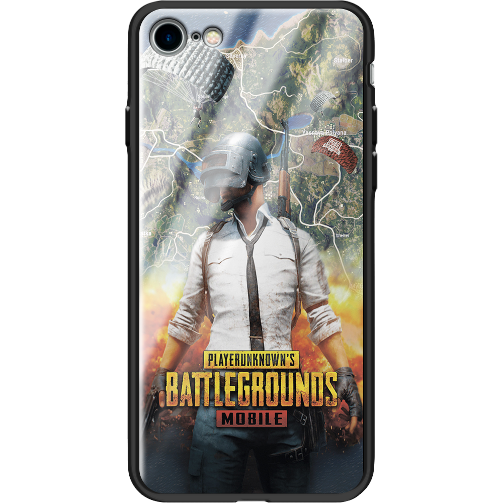 Чохол BoxFace Apple iPhone 7/8 SE 2020 PUBG Mobile Чорний силікон зі склом (26205-up2309-37543)