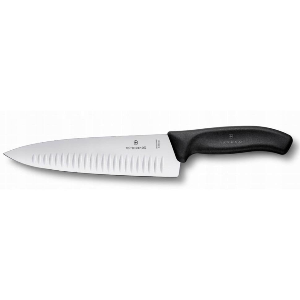 Кухонный шеф-нож Victorinox Swiss Classic 20 см рифленое лезвие Black (Vx68083.20B)