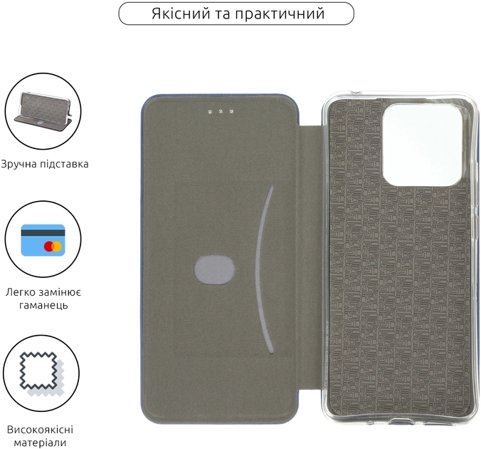 Чехол-книга G-Case для Xiaomi Redmi 10C Blue - фото 3