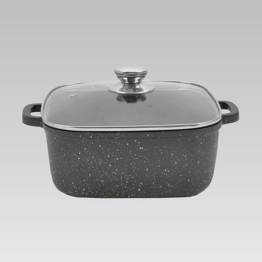 Кастрюля квадратная с мраморным покрытием 5,2 л (MR-2424) Кастрюля квадратная с мраморным покрытием 5,2 л (MR-2424)