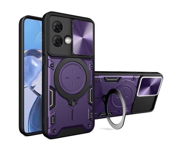 Чехол накладка Omeve Magnetic Ring для Motorola Moto G84 Фиолетовый