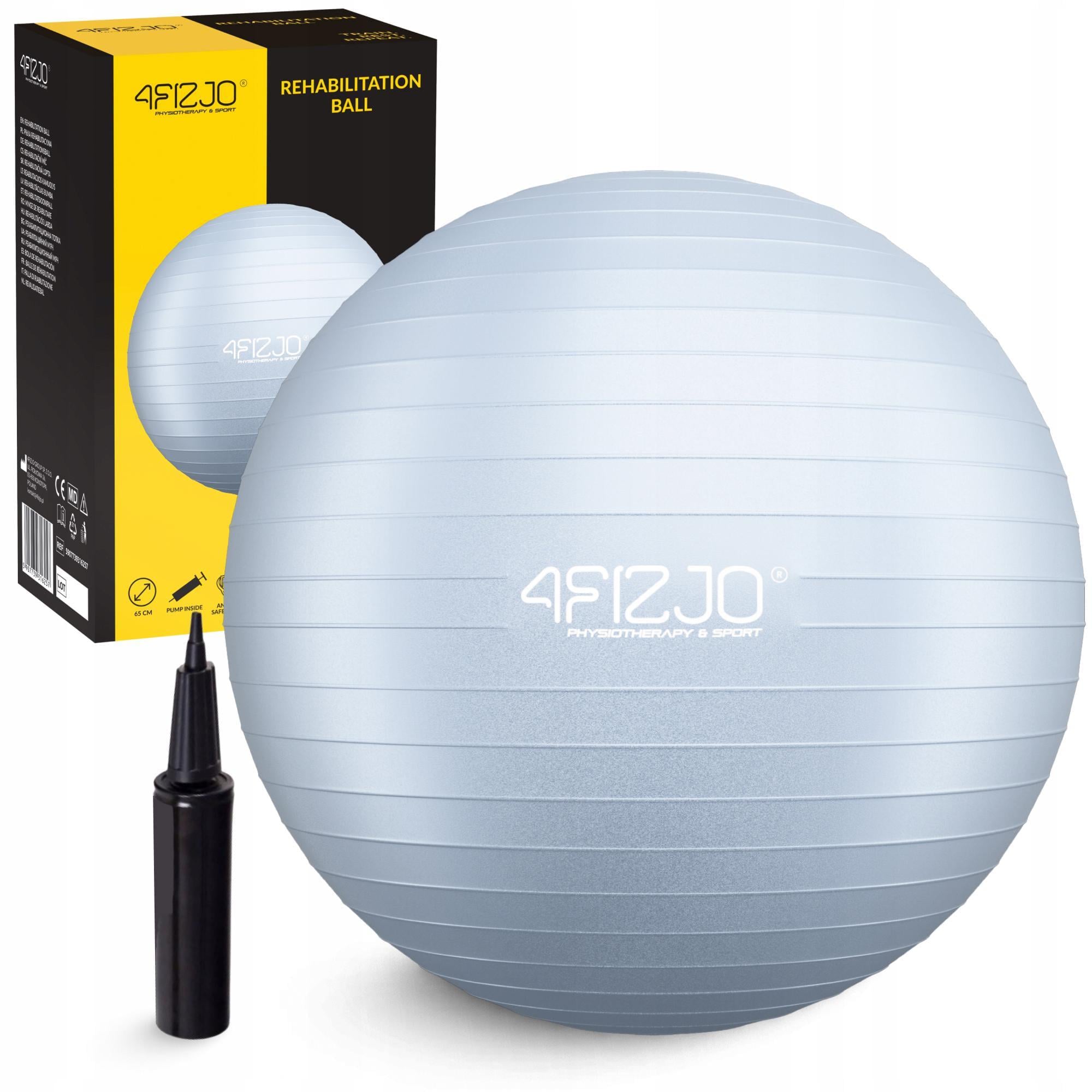Мяч для фитнеса 4fizjo Anti-Burst 65 см Grey (P-5905973404785)