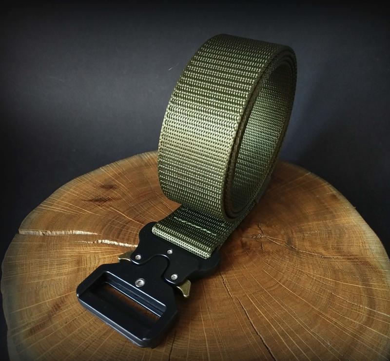 Ремінь Assaulter belt 140 см з металевою пряжкою Оливковий - фото 2 Ремінь Assaulter belt 140 см з металевою пряжкою Оливковий - фото 2