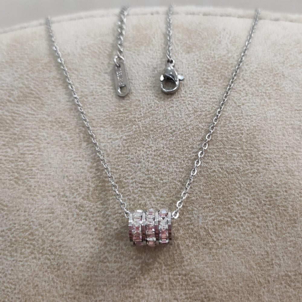 Подвеска женская с камнями из медицинской стали (PSw-079)