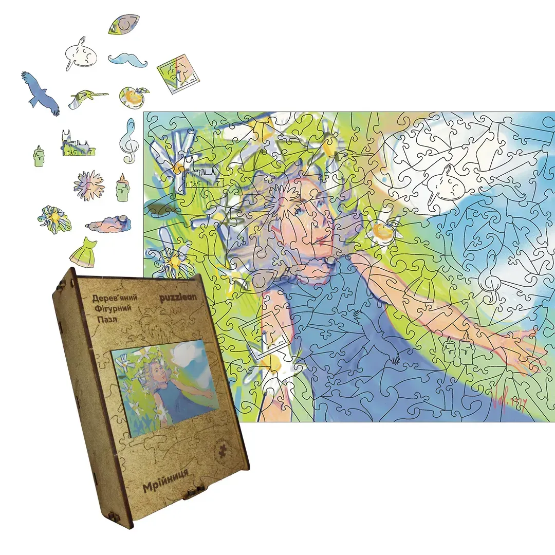 Пазл дерев'яний фігурний мрійниця А4 100 ел.