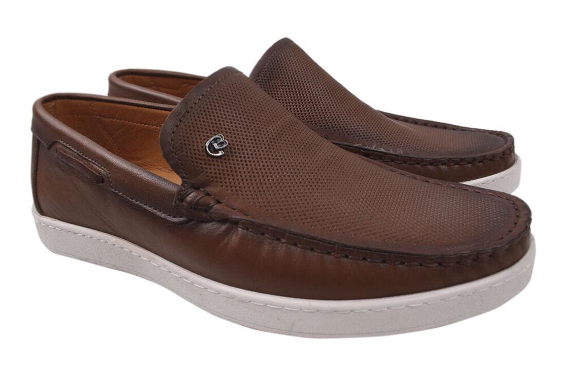 Мокасины мужские Max Step из кожи р. 41 Коричневый (26-20DTC)