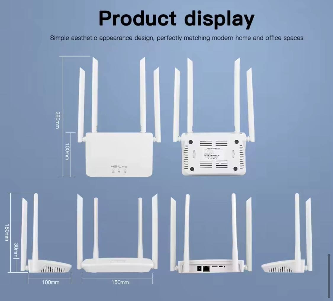 Маршрутизатор роутер 4G CPE LTE SIM WAN/LAN 4G Wireless Router під sim карту - фото 7 Маршрутизатор роутер 4G CPE LTE SIM WAN/LAN 4G Wireless Router під sim карту - фото 7