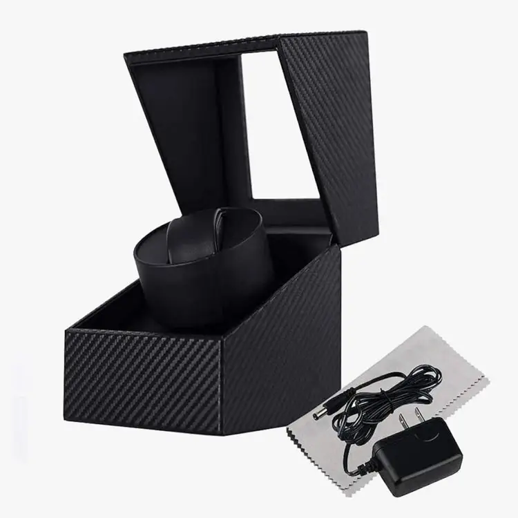 Шкатулка для подзавода механических часов Виндер Watch Winder Черный