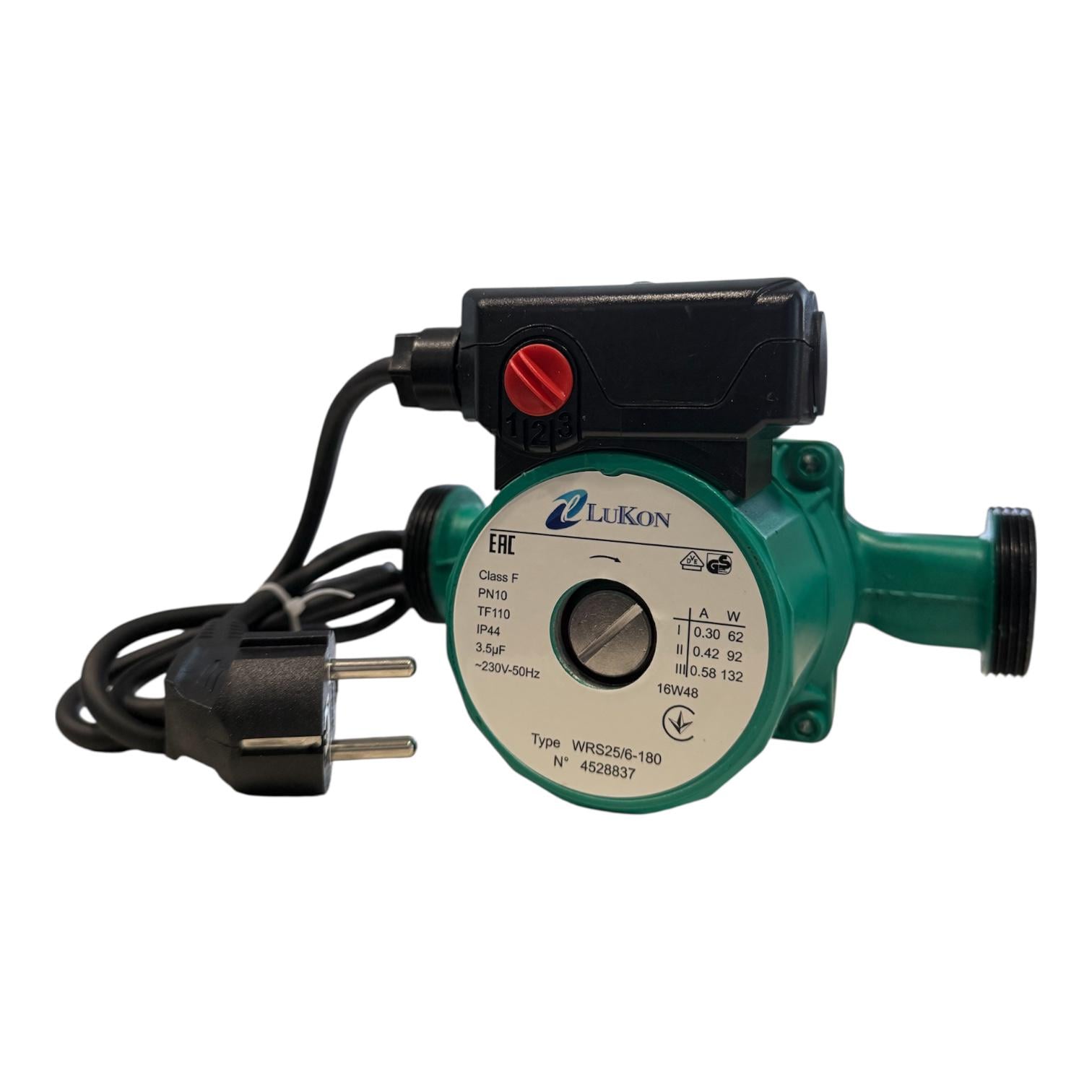 Насос циркуляционный LUKON WRS 25/6/180 шнур без гаек (00-00006022)