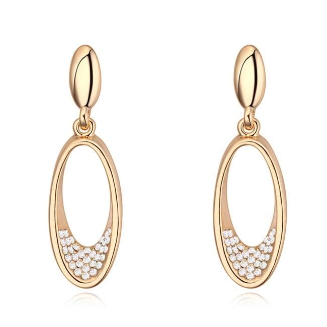 Серьги с кристаллами Сваровски Italina 20082 Белый/Прозрачный