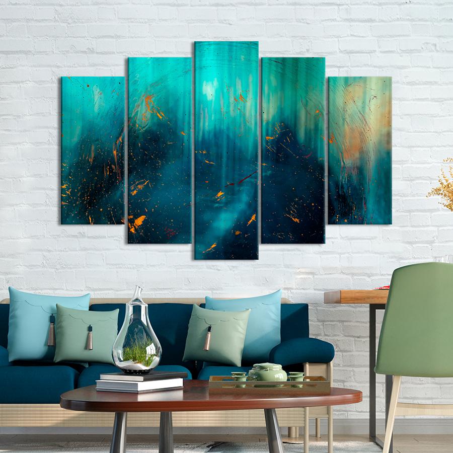 Картина Абстракция Волшебные искры в мрачном лесу 187x119 см (A936-5)