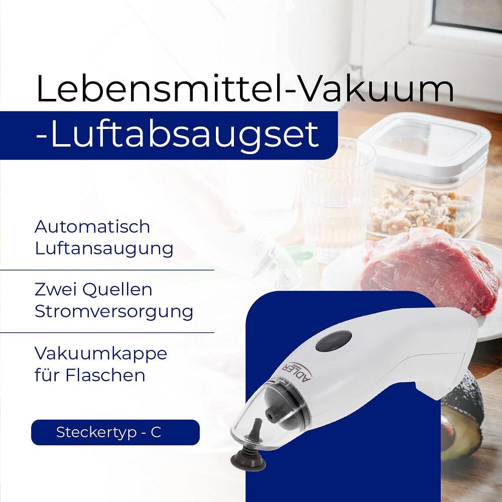 Вакуумний насос із набором пакетів Adler AD 4515 (6747) - фото 19 Вакуумний насос із набором пакетів Adler AD 4515 (6747) - фото 19