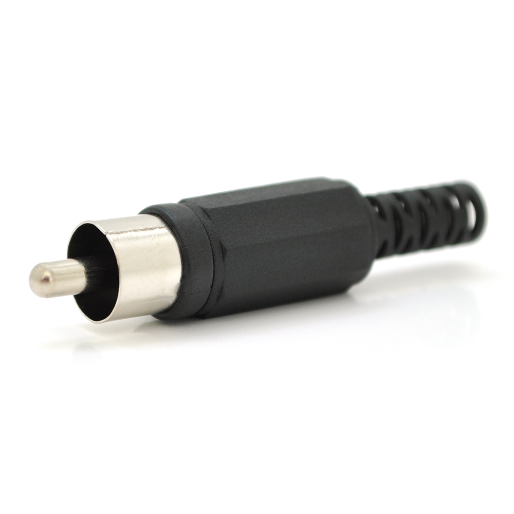 Разъем RCA VOLTRONIC под пайку пластмассовый Черный (YUT_V2270)