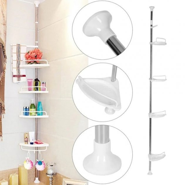 Полиця для ванної кутова 4 яруси (MA224) - фото 3 Полиця для ванної кутова 4 яруси (MA224) - фото 3