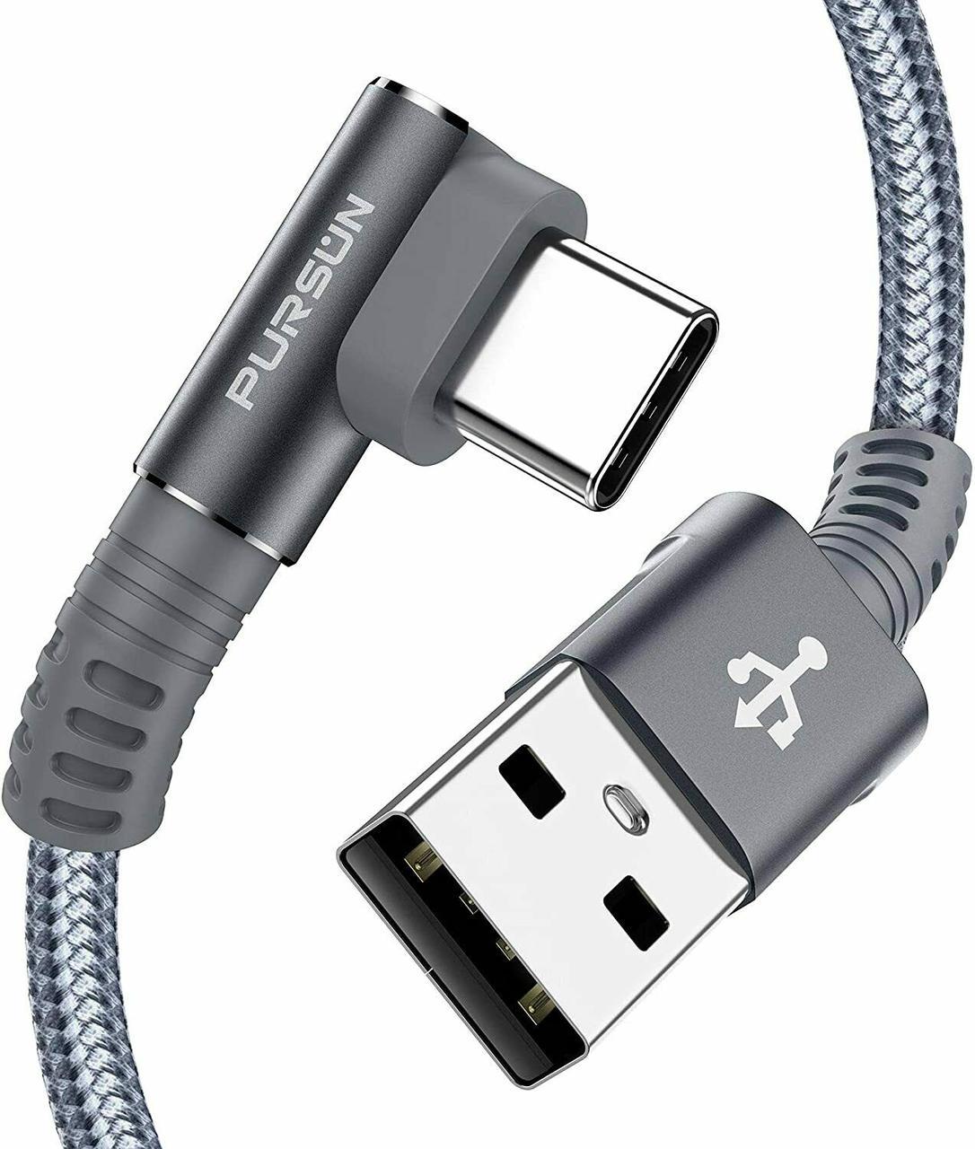 Плетений кабель для швидкого заряджання USB на USB C, перемикач Samsung, (1644961198)
