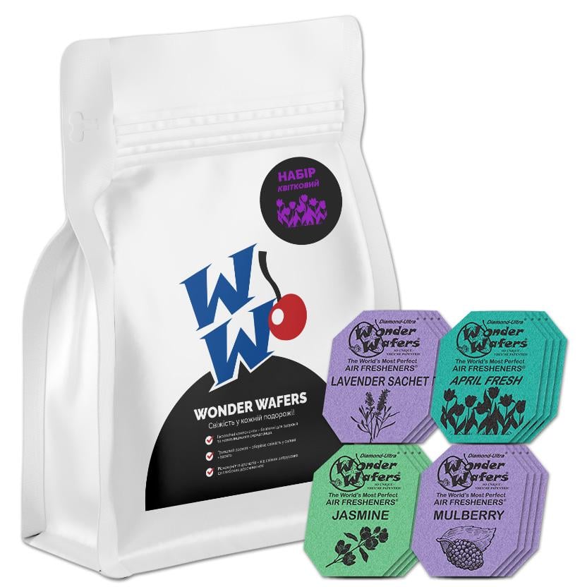 НаборАроматизаторов Wonder Wafers 16 шт. 65x50 мм Цветочный