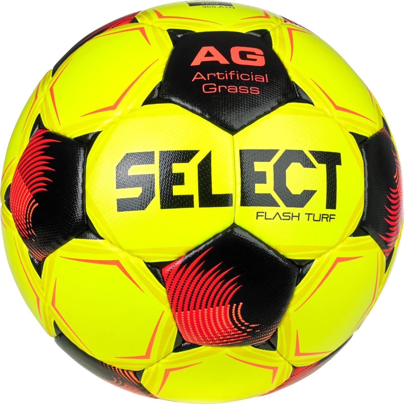 М'яч футбольний Select Flash Turf Fifa v26 р. 5 Жовтий/Червоний (057501-008 5)