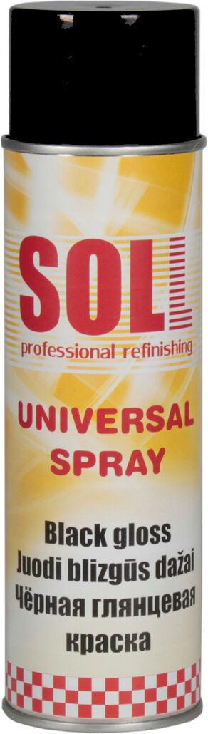 Краска-спрей SOLL 500 мл Черный глянцевый (S700002 9005)