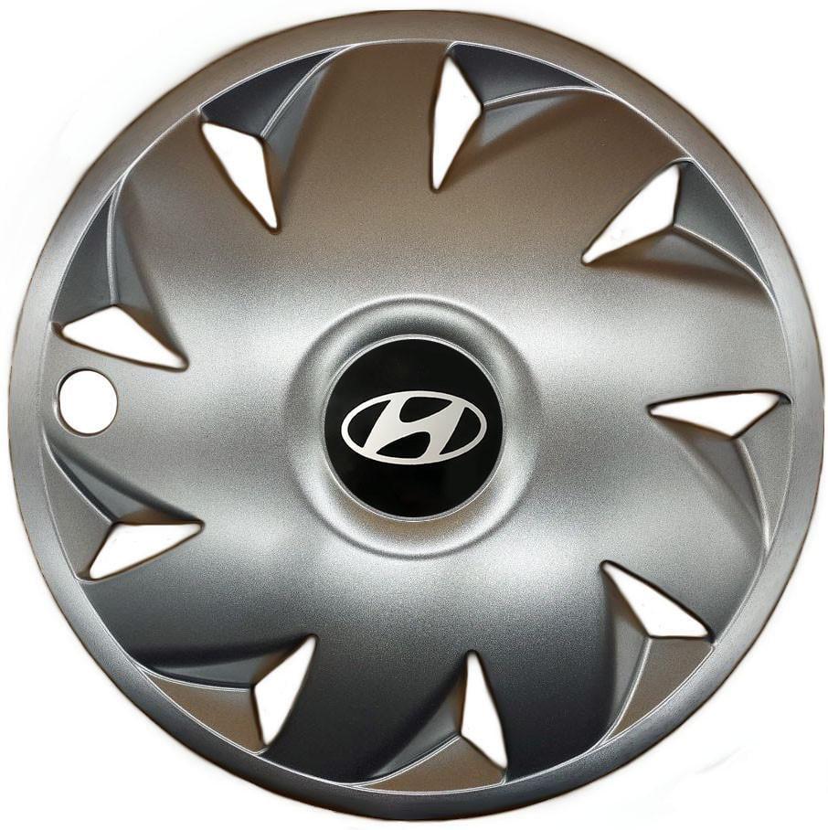 Колпаки SJS 210 с логотипом Hyundai 4 шт. R14 Серебряный (2654556675)