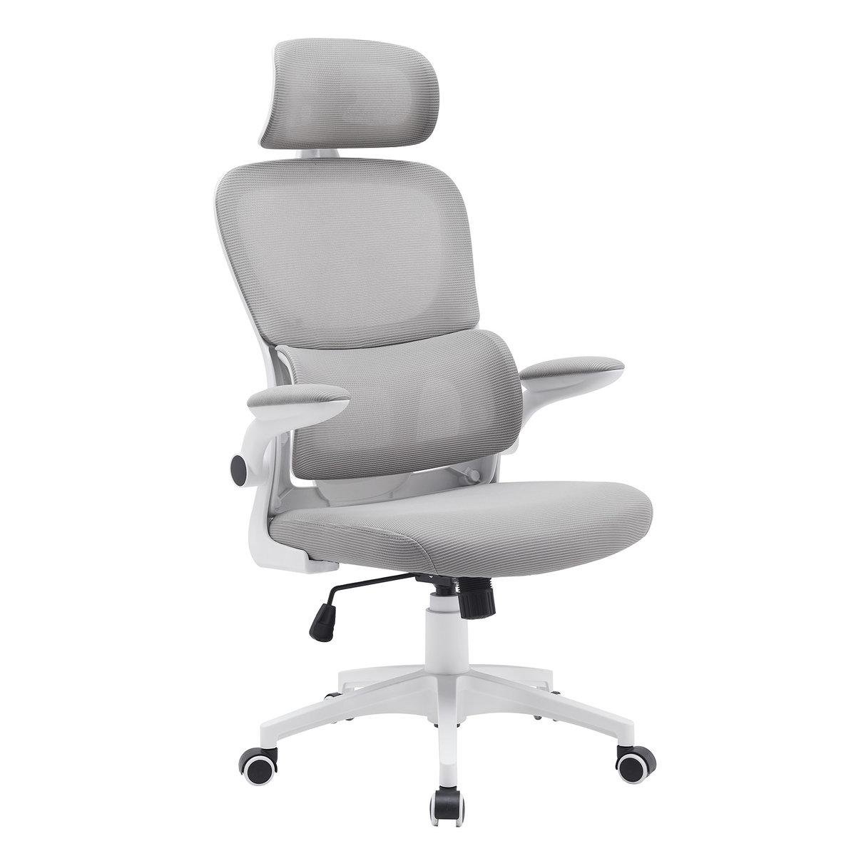 Крісло комп'ютерне Intarsio OWEN Сірий/Білий (OWENGR)