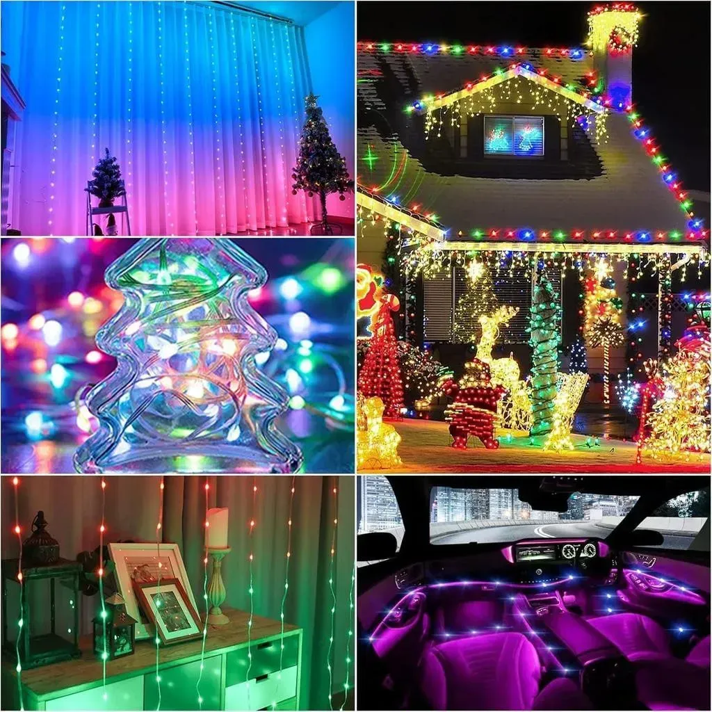 Гирлянда от USB 20 м 200 LED с пультом Разноцветный (234588390) - фото 2