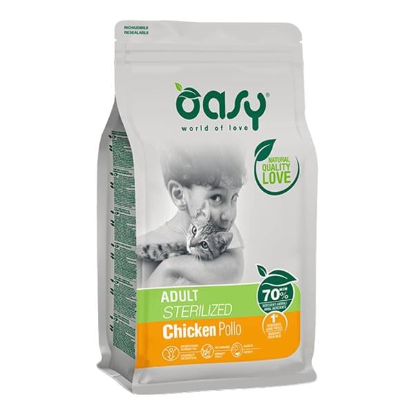 Корм для кошек сухой OASY LIFESTAGE Sterilized курица 300 г (000025566)
