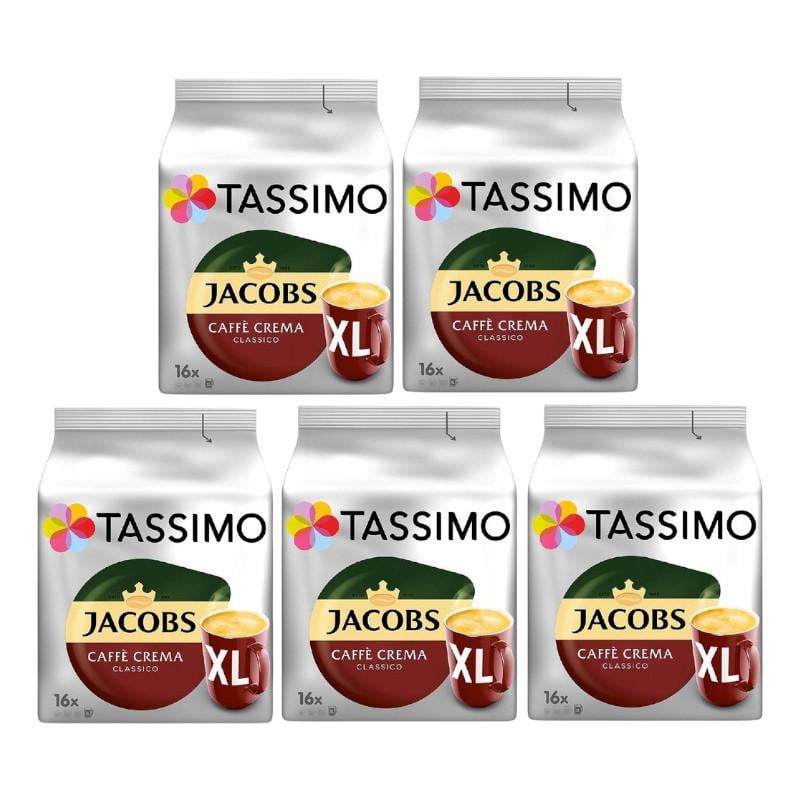 Набор кофе в капсулах Jacobs Tassimo Caffe Crema Classico XL 80 капсул
