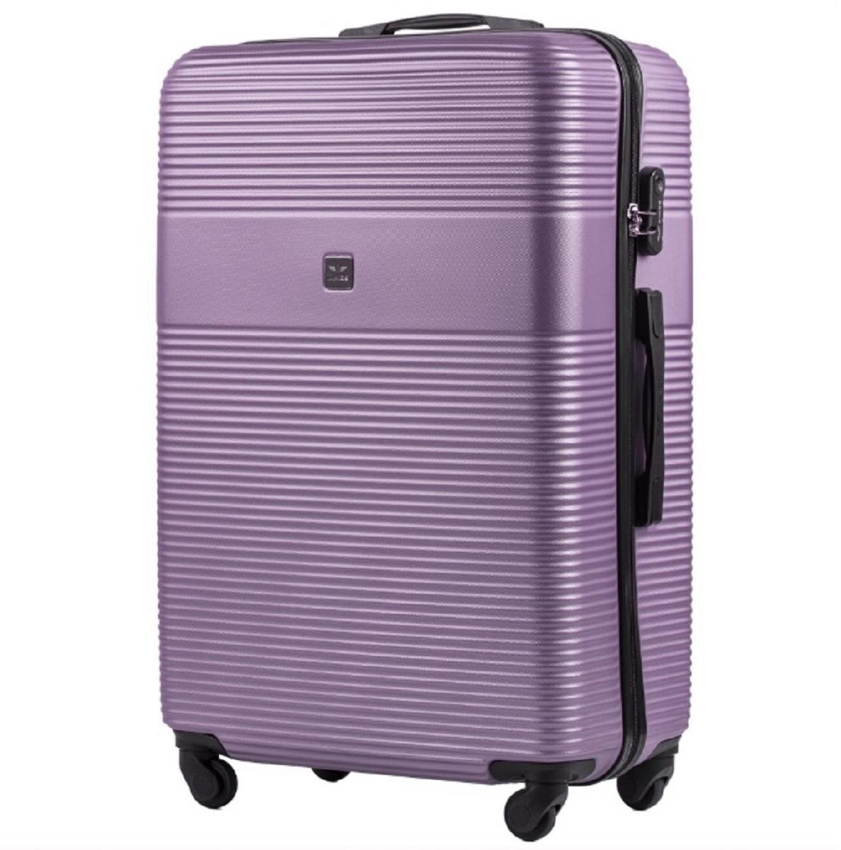 Чемодан Wings 5398 большой пластиковый Светло-фиолетовый (Wp00585)