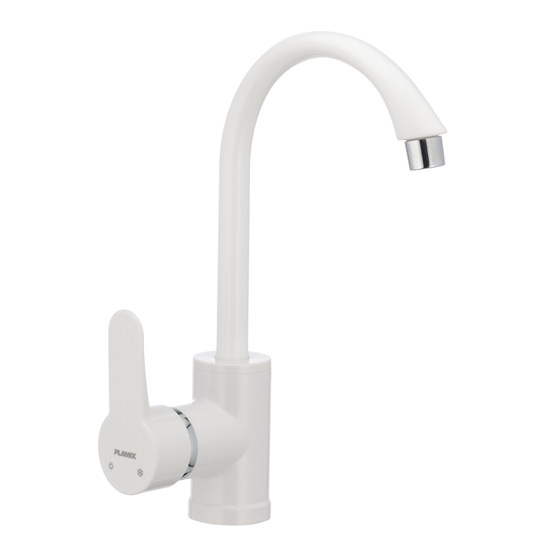 Смеситель для кухни PLAMIX Leon-011 Белый (PM0009)
