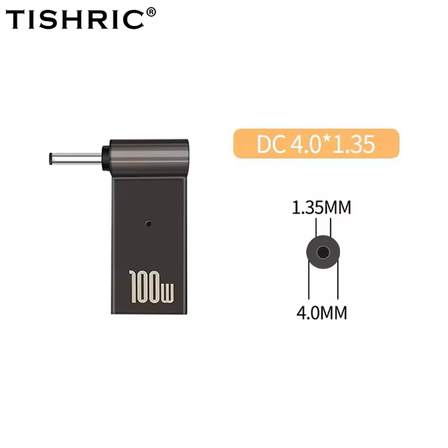 Переходник для зарядки ноутбука Tishric PD100W DC Type-C to DC 4,0x1,35 мм (2000223) - фото 2