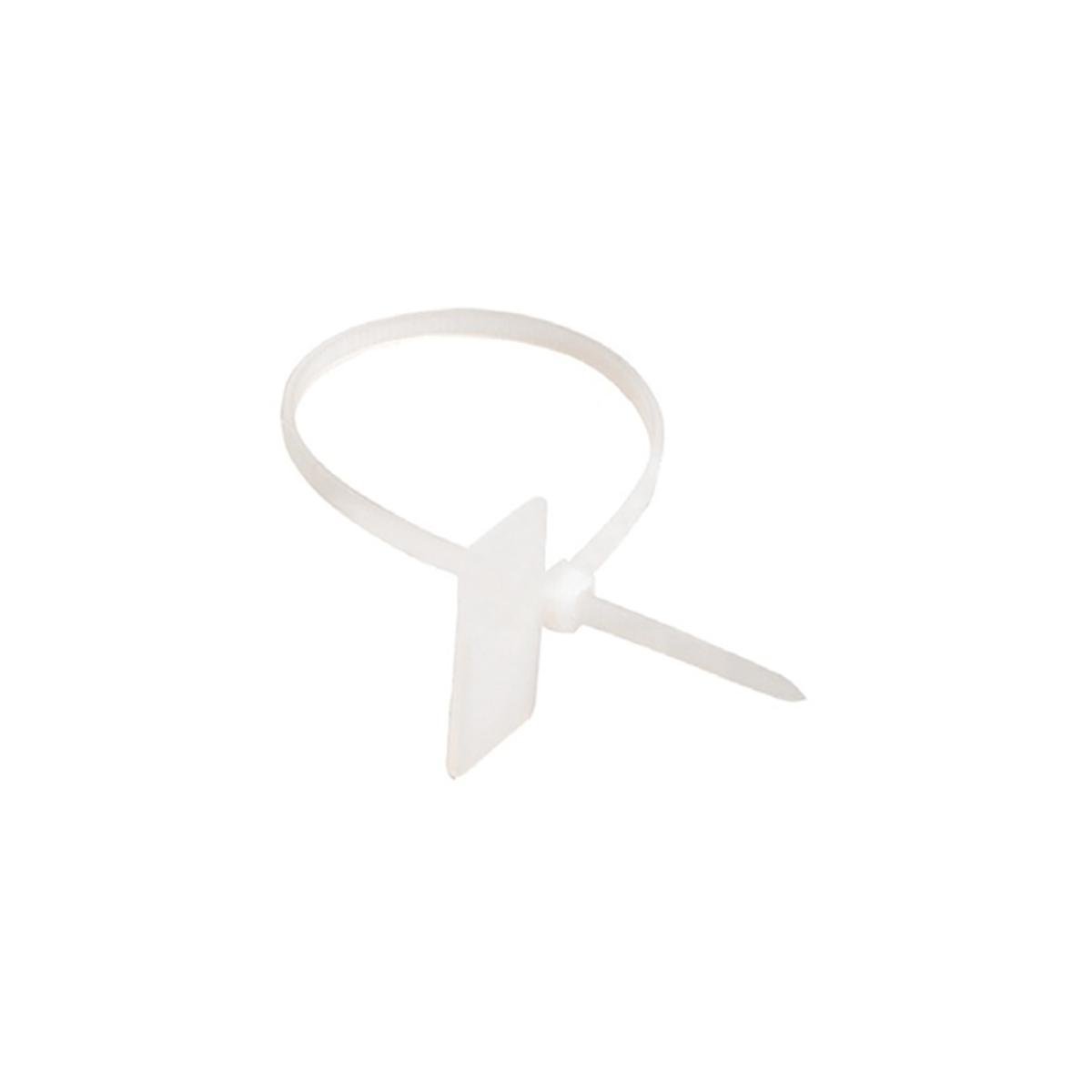 Хомут с маркировочной площадкой ДКС Quadro полиамид 2,5x210 мм/9,1х20,4 мм 1 шт. Белый (252210M)