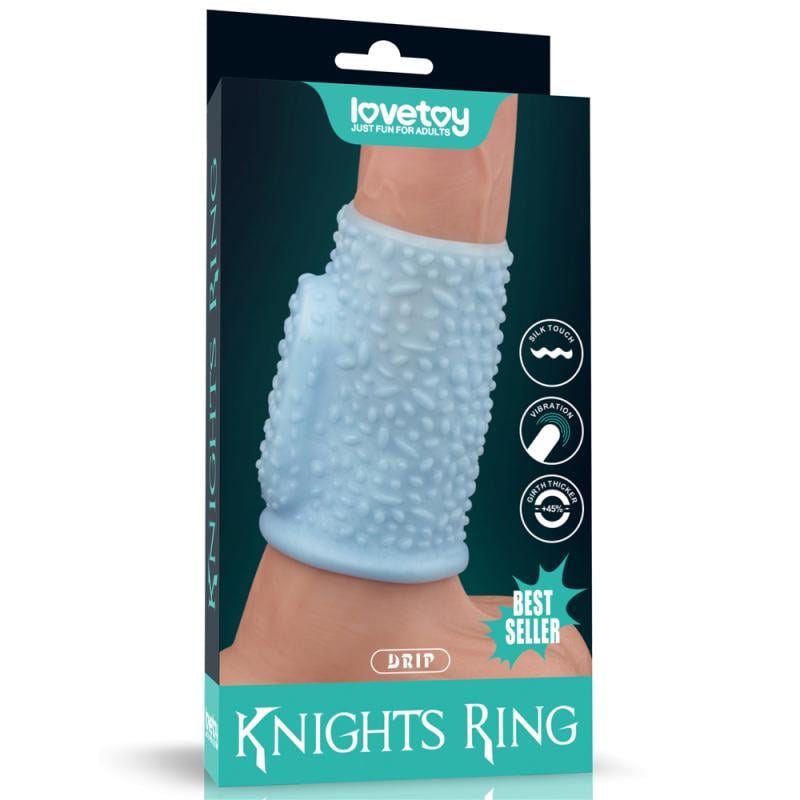 Насадка на пенис Vibrating Drip Knights Ring Blue (1000061031)